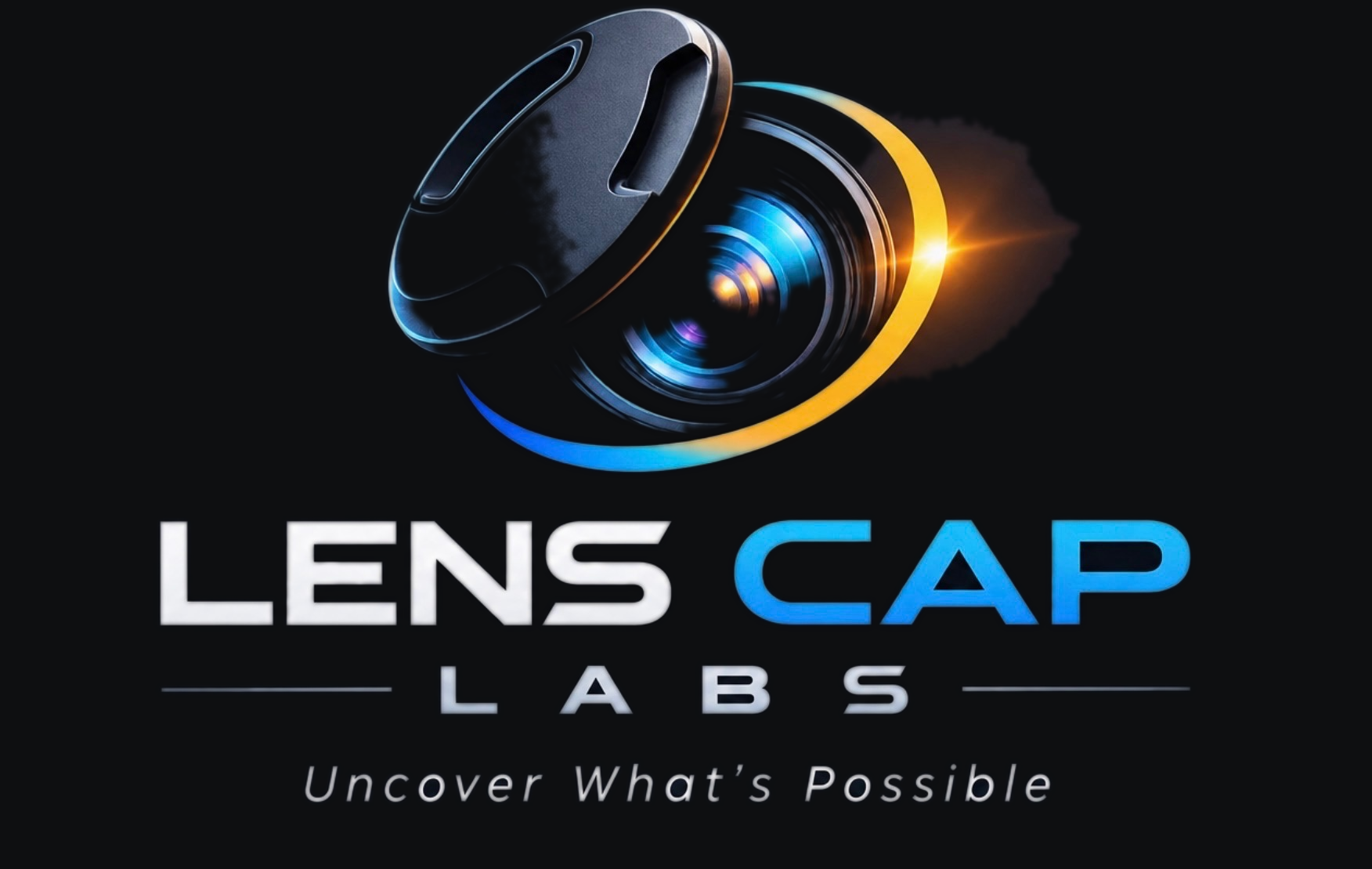 Lens Cap Labs logo: a lens cap tilted off a camera lens, with the tagline Uncover What's Possible